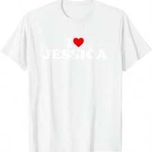 I Love Jessica - Heart T-Shirt1 - Blanco - Ver 1