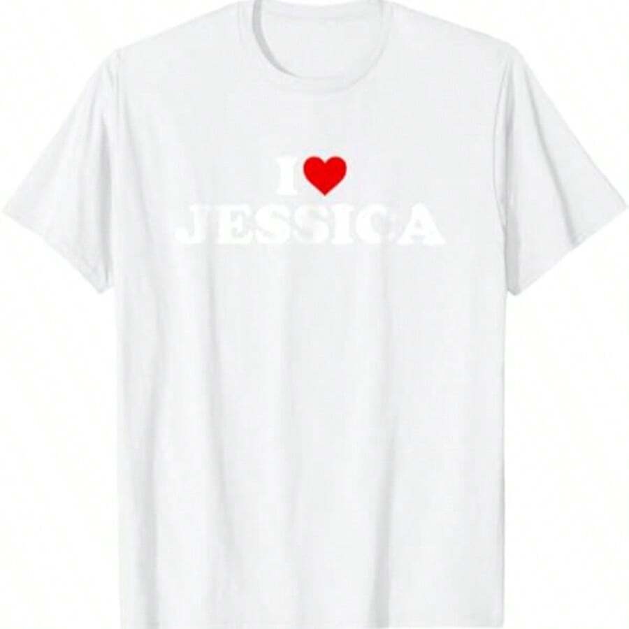 I Love Jessica - Heart T-Shirt1 - Blanco - Ver 1