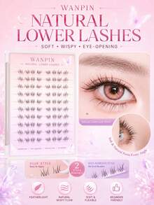 WANPIN 10-Row Soft Fine Natural Realistic Segmented Lower Eyelashes - View 6