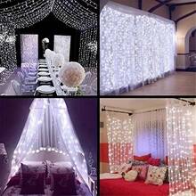 USB Powered LED Curtain String Lights, 8 Flashing Modes Simulating Starry Sky, With Remote Control (Remote Control Not Included). Romantic Fairy Garland String Lights, Home Bedroom Window Background Wall Stage Decoration, Valentine's Day Halloween Christmas Holiday Lighting Atmosphere Hanging String Lights - USB Plug Curtain Light - View 12