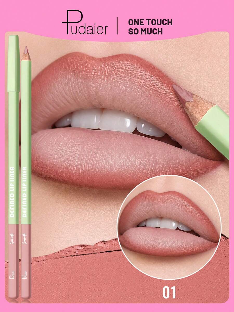 Pudaier Silky Matte Lip Liner - Long-Lasting Precise Contouring For Defined Lip Shape, Upgraded Formula, Large Capacity, Essential Makeup Tool, Perfect Gift For Women! - #01 - View 1