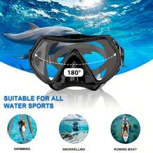 Perlengkapan Snorkeling Profesional - Set Masker Selam Bingkai Besar dengan Pandangan Panorama, Terbuat dari Bahan Berkualitas Tinggi, Anti-Kabut dan Anti Bocor, Cocok untuk Latihan Renang, Snorkeling di Luar Ruangan, dan Olahraga Lainnya - MultiWarna - View 2