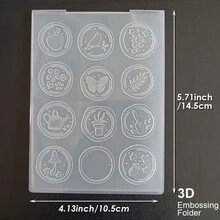 3D Embossed Plate Floral Christmas Wedding Autumn Planner Greeting Card Embossing Template Multi-Theme Embossing Mold/Relief Tool/DIY Handmade - 3D - View 12