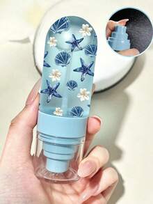 Botol Semprot Motif Cangkang Biru - Botol Semprot Portabel dan Dapat Digunakan Kembali / Perlengkapan Perjalanan / Cocok untuk Minyak Esensial, Parfum, dan Losion Tubuh / Cocok untuk Salon Rambut, Dapur, Kamar Mandi, dan Taman (Pola Dipotong Secara Acak) - MultiWarna - View 8