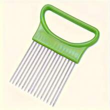SMEGGEMS Suitable For Green Onion, Onion, Garlic, Fruit And Vegetables, Portable Kitchen Cooking Tool, Kitchen Accessory, Stainless Steel Onion Plug-In Vegetable Slicer, Suitable For 30 Households Fixed Slicer - View 9