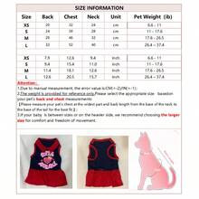 Navy Blue & Red Contrast Collar Pet Princess Dress, SUPER ADORABLE Heart Crown Letter Print, Breathable Summer Puppy Dress For Bichon Teddy, Small To Medium Dogs, American Retro Colorblock Dog Tank Dress - Red - View 2