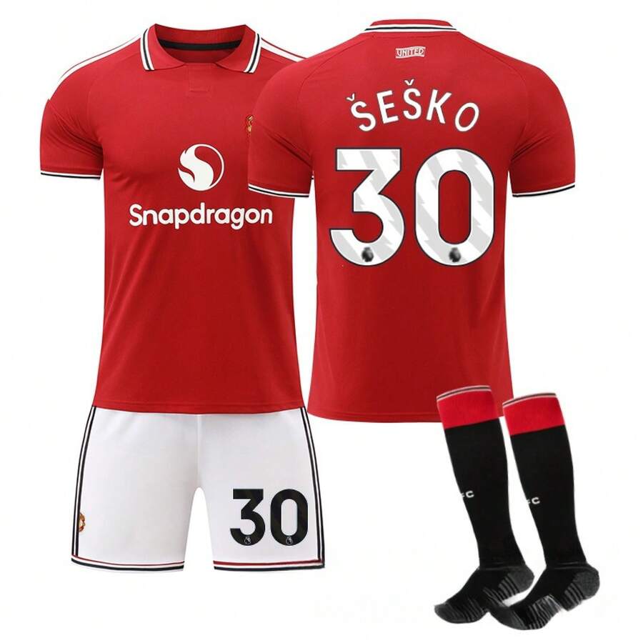 Fußball-Trainingsuniform 26-27, Red Devils Heimtrikot, 10 Cunha Trikot, 37 Mainoo, 8 B. Fernandes