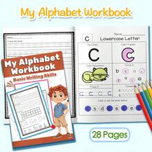 Letter Handwriting And Voice Activity Book - Step-By-Step Tracing, Copying And Writing Letters, Illustrated Sound To Word Exercises, Clear Pages Suitable For Daily Learning, Improve Vocabulary And Concentration - 字母練習冊 - 查看 13