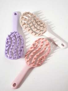 8pcs Curly & Straight Hair Comb Set, Continuous High Pressure Spray Bottle, Long Handle Hollow Hair Washing Massage Comb, 9-Row Comb, Tail Comb, Dual-Ended Eyebrow Comb, Teasing Comb, Hair Braiding Tool, Styling Tools - G1 - View 8