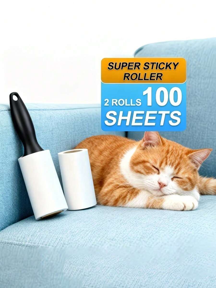1/3/5/7pcs Pet Hair Remover, Roller-Style Lint Roller, Hair Cleaner, Durable Handle, Suitable For Cleaning Clothes, Carpets, Sofa Surfaces, College Dorm Essentials, Bathroom Accessories, Back To School Home Laundry Accessories, Halloween, Christmas Birthday Gifts For Friends And Family