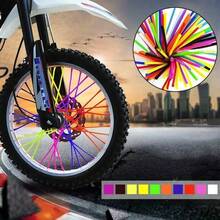 72pcs Bicycle Wheel Spoked Protector Wraps 24cm Wheel Rim Spoke Wrap Kit For Motorcycle Bike Color Rims Skin Trim Covers Pipe Universal Dirt Bike Spoke Covers Motorcycle Wheel Rim Spoke Wrap Kit Skins Protector Cover For Motocross Bicycle - Multicolor - View 6