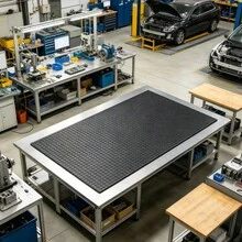 DIY Multi-Purpose Rubber Mat, Table Mat, Floor Mat, With Raised Coin Pattern Design, Durable And Wear-Resistant. It Can Be Cut To Fit The Required Size And Is Suitable For Indoor And Outdoor Table Mats/Floor Mats. - 黑色 - 查看 7