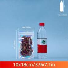 50/100入雷射彩虹禮品袋 多尺寸款 全息正面視窗可重複使用夾鏈袋 適合小商家、樣品珠寶、新年節慶禮物糖果袋 - Laser Rainbow - 查看 36