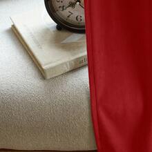 Plain Velvet Curtain With 8 Buttons (1 Piece), Soft And High Quality Fabric, Enhances The Style Of Your Home, Perfect To Complement Any Modern Decor Style. - 大紅 - 查看 7