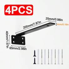 4Pcs Floating Shelf Brackets 15-25cm Heavy Duty Metal Support Wall Hanging - 20cm - View 10