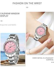 LIGE Classic 3-Hand Women's New Watch, Date Display, Multi-Function Chronograph, Exquisite Small Elegant High-End - Silver - View 12