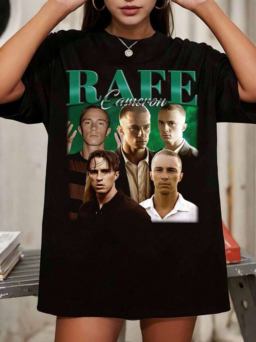 Rafe Cameron Outers Banks Multi Shot Green Vintage Portrait Graphic Tee - Black - View 1