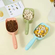 5pcs Random Color Plastic Scoop Set, Suitable For Pet Feeding, Cleaning, Kitchen, Gardening, Outdoor Tools, Multi-Functional Scientific Design, Wide Age Range - 100ml - View 3