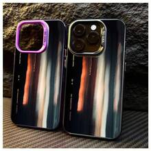 Illusory Light And Shadow Case For Apple 15 Pro Max,  16 Pro, Advanced 14 Pro, New 17 Creative Design - 彩銀殼-紫色-虛幻光影 - 查看 5