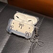 Cute Bow Earphone Protective Case (1pc) - Comes With Exquisite Bow Pendant. High-Quality Protective Case, Suitable For AirPods 1/2/3/4/Pro/Pro (2nd Gen)/Pro 3. Shockproof And Fashionable, Ideal Gift For Girls And Teens. - Multicolor - View 3