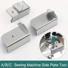 1/2/3pcs Sewing Machine Side Guide, Stainless Steel Overlock Guide Tool, Precise Edge Stitching And Fabric Positioning, Anti-Cut Hemming Guide, Suitable For Industrial Overlock Machines And Heavy Fabric Sewing - Edge Binding Tool - View 2