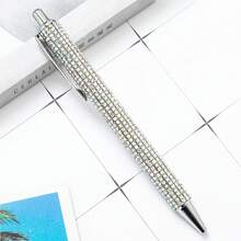 1-20pcs Exquisite Glitter Rhinestone Crystal Pens, Cute Diamond Pens, Bulk Colorful Metal Ballpoint Pens, Suitable For Women And Girls, Office Meetings, Birthday Celebrations And Wedding Gifts - Press the Diamond Pen - View 15