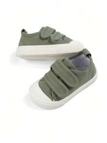 Boys' Green Canvas Fresh Minimalist Lightweight Breathable Casual Sports Shoes, Suitable For Spring Daily Campus And Outdoor Activities - Green - View 5