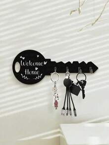 Estante de cocina montado en la pared - Estilo bohemio-chic rústico de madera con estante y ganchos - Fácil de instalar, organizador de pared ahorrador de espacio para llaves, abrigos y talla grande - Perfecto para la entrada, la cocina, la oficina, el perchero de llaves - A - Ver 5