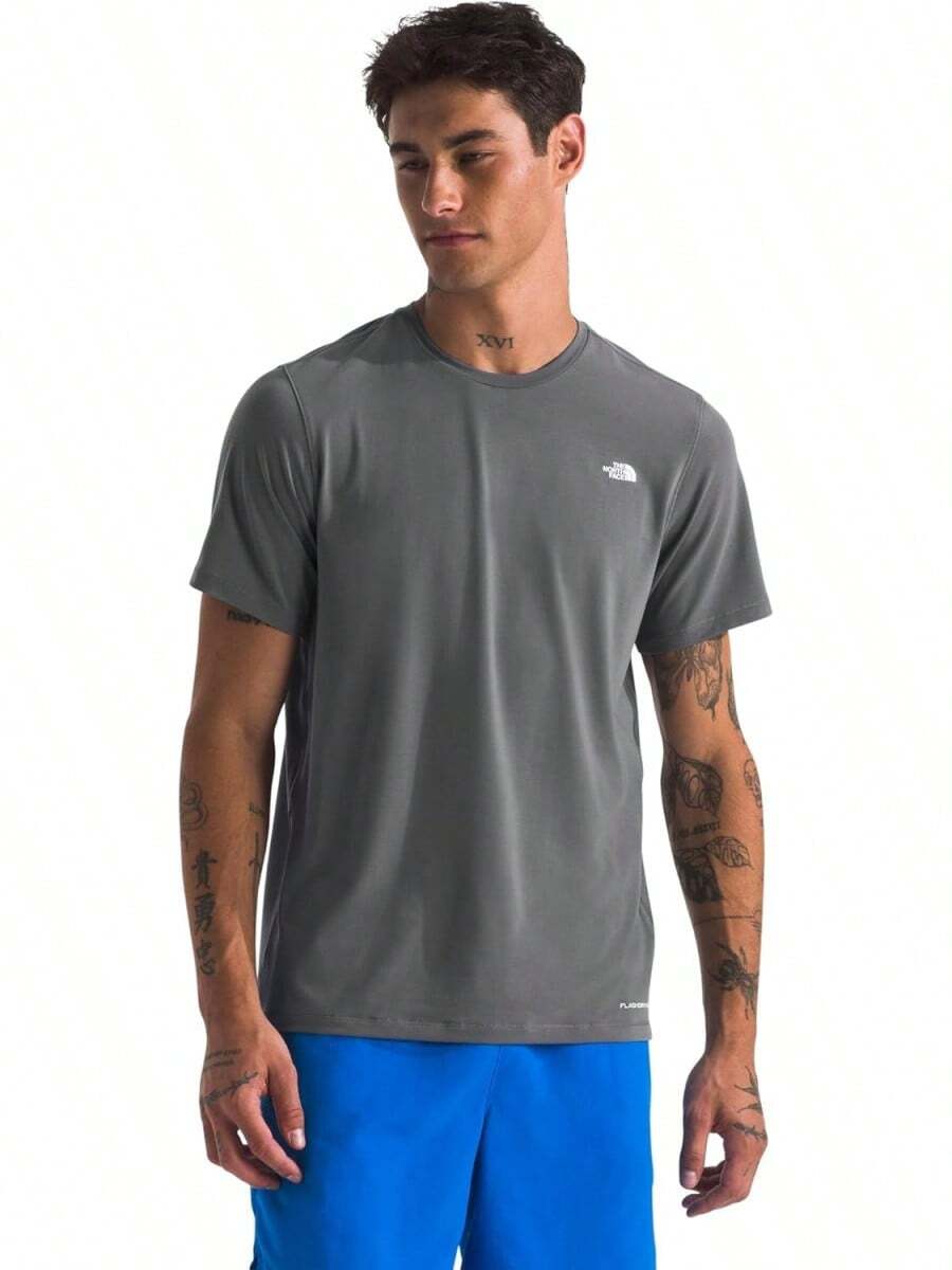 THE NORTH FACE Men's Adventure Tee | Lightweight & Stretchy Shirt With Set-In Sleeves & Heat Transfer Logo-Father's Day NCNV - Smoked Pearl - View 1