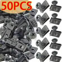 20/60/100pcs Car Screw And Fastener Clips, U-Shaped Screw Base Clips, Multi-Function Car Fastening Screws, Used For Fixing Seats, Engines, Fenders And Bumpers, Suitable For Cars, Motorcycles And More, Screw Accessories - Metal U-shaped Fixing Clip - View 5