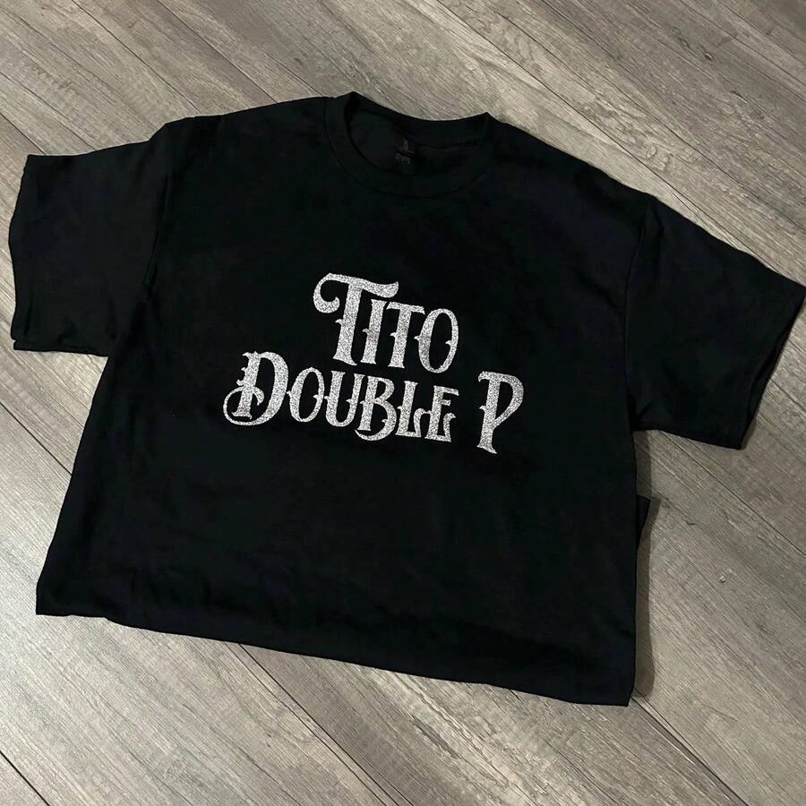 Tito Double P Concert T-Shirt - Mexican Music Fan T-Shirt - Latin Concert T-Shirt - Unisex Graphic T-Shirt - 100% Cotton Unisex T-Shirt - Premium Casual T-Shirt - 黑色 - 查看 1