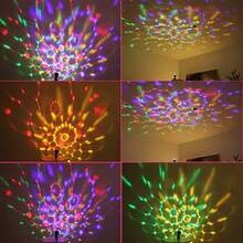 1/2pcs USB Voice-Activated Disco Lights, RGB Music Sync Flashing Light Strip With Suction Cup, Portable Ceiling/Wall Party Light, Suitable For KTV, Karaoke, Nightclub, Birthday And Home Decor - 7-color Projection Lamp - View 6
