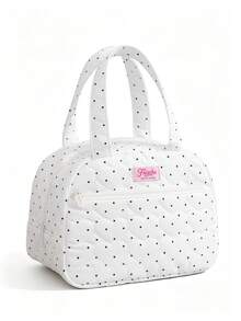 Bolsa de almuerzo aislada con lunares retro de moda, bolsa térmica elegante y minimalista a prueba de fugas, bolsa enfriadora aislada reutilizable de gran capacidad, adecuada para trabajo, escuela, picnic y viajes a parques temáticos, regalo de vuelta a la escuela en otoño, regalo de Navidad, regalo del Día de San Valentín - Multicolor - Ver 12