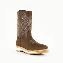 Rodeo Cowboy Boot, S/Sierra, Crazy Purepecha Leather - Coffee - View 2