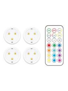 1/2/4pcs Wireless LED Flashing Light Strip With Remote Control, Mini 13-Color USB Rechargeable Anti-Collision LED Emergency Warning Light, Suitable For Car, Bedroom, Indoor (Battery Not Included) - Ambient Light - View 9