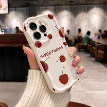 1 Soft TPU Case, Cream Style Wavy Edge Design, 3D Curved Frame, Camera Protection, Shockproof, Wear-Resistant, Premium Design, Compatible With The Series. MXNYBLK584 - NYBL-wH-mXNYBLK584 - View 2