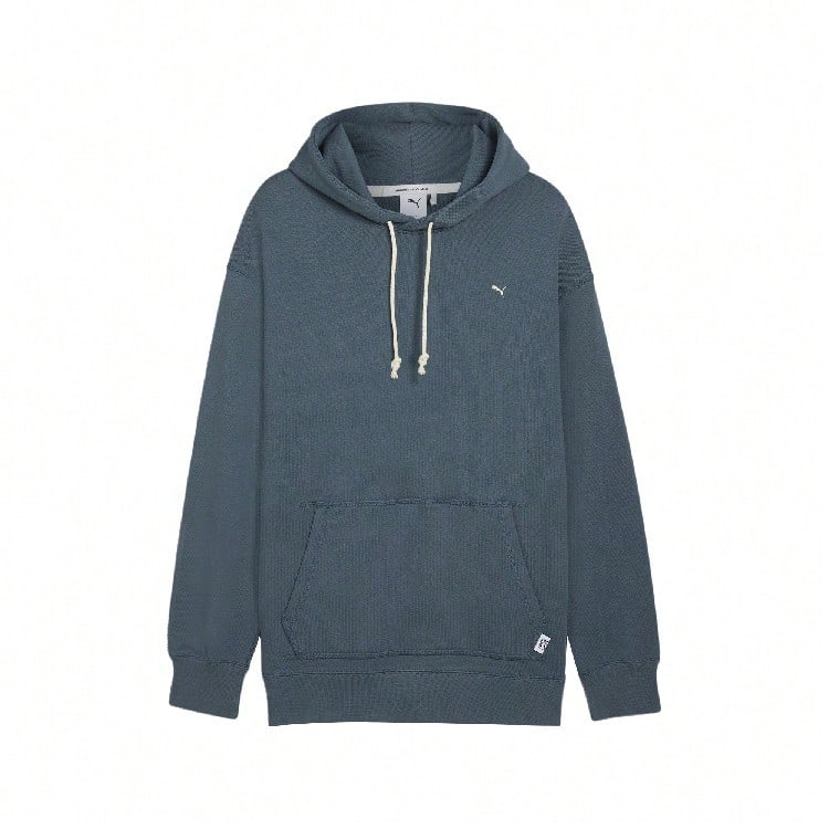 Puma 春秋款男士寬鬆連帽套頭抓絨長袖針織運動衫 62401125 - 深空灰 - 查看 1