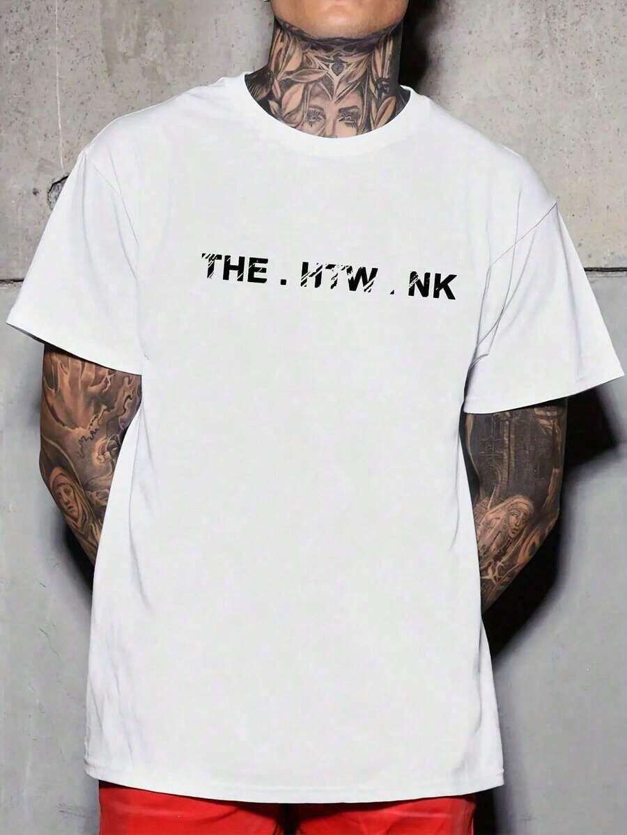 Men's Size T-Shirt With Letter Print, Suitable For Summer, Fashionable Casual T-Shirt For Men, Women's T-Shirts, Shirt Women, Mexico - 白色 - 查看 1