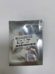 100% 小莫桑石 白色 D 色圓形切割莫桑石散石，適用於珠寶製作（數量有誤，請參考重量 1ct） - 白色 - 查看 20