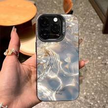 Blue Gold Phantom Is Suitable For Apple 16 Pro Max New Phone Case,  15 Pro Advanced Protective Cover, 17 Pro - 彩銀殼-白色-藍金幻影 - 查看 3