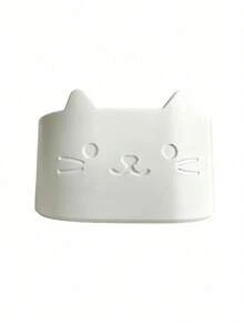 Madebyblanc Cat Toothbrush Holder, 3-Compartment No-Drill Bathroom Storage Rack, Suitable For Toothbrushes, Toothpaste And Cleaning Supplies, Sturdy Fresh Style Desktop Accessory, Suitable For Bathroom And Kitchen - Multicolor - View 6