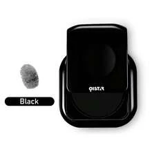 1-10pcs Red Blue Black Portable Fingerprint Ink Pad, Clear Compact Quick-Drying Ink Pad, Small Financial Accounting Office Ink Pad, Cute Planner Stamp Ink Pad - Black Casing - View 7