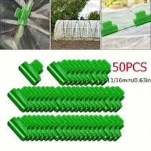 1/15/35pcs Durable Greenhouse Clips, Suitable For 11/16mm Hoop Frame, Plastic Garden Clips, Ensure Stable Greenhouse Installation, Essential Gardening Tool, Garden Structure Accessory | Functional Mesh Fixing Clips, Net Cover Tightening Clips - Net Cover Fastening Clip - View 8
