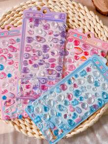 Cute Candy Party 3D Stickers, Embossed 3D Stickers, Phone Case Decoration, Cute Scrapbook Decoration, Kawaii Handmade Gift - 彩色 - 查看 1