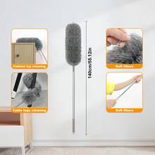 Extendable Dust Duster, Reusable, Washable Dust Cleaning Tool, Dusting Brush, Flexible Brush Head Dusting Brush, No Battery Required, Suitable For Ceiling Fans, High Ceilings, Furniture, Cars, Cleaning Supplies, Living Room, Bedroom, Kitchen, Car Cleaning, Cleaning Tools - Multicolor - View 20