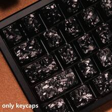 118 Keys Black Carbon Fiber Side-Printed Keycaps Ice Carbon Texture Translucent PC Material Mechanical Keyboard Keycaps Original Height Keycap Set Compatible With 61/64/68/75/84/87/96/100/104 - View 10