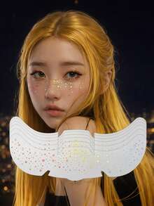 Glitter Freckle Holographic Stickers Heart Freckle Decorative Stickers Waterproof Temporary Stickers With Shiny Stars Heart Dots Pattern Adult Accessories Party Holiday Daily Makeup Dance Music Festival Party Essential Accessories - Multicolor - View 17