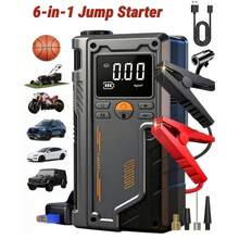 Car Battery Jump Starter With Air Compressor 150PSI, Car Jumper Starter Portable , 12V Jump Box Car Battery With 600LM Light, Jumper Cables, Large LCD Display, Power Bank - Jump Starter & Air Compressor - View 13
