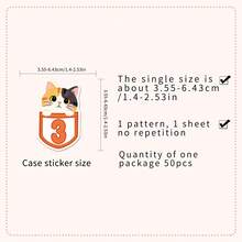 50pcs Numbered Animal Stickers, Lucky Y2K Aesthetic Stickers, Vintage Dreamy Elements, Graffiti, Y2K Style Urban Aesthetic Stickers, Suitable As Humorous And Interesting Gift Stickers, Including 80s And 90s Anime Stickers, Applicable For Scrapbooking, Envelopes, Water Bottles, Computers, Laptops, Phones, Suitcases, Notebooks, Refrigerators, Holiday Parties, Christmas Decorations, New Year Decorations, Winter Decorations And More. - Multicolor - View 2