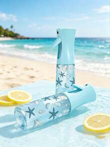 海星貝殼圖案 PET 可重複填充旅行噴霧瓶，專業高壓噴霧瓶，200/300ml 高壓連續自動真空細霧噴頭，美髮造型工具，美髮護理產品，配件，旅行必需品 - 彩色 - 查看 6